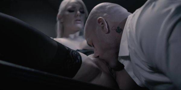 Busty blonde MILF licked well ahead of trying the man's cock the hard way on breastful.com