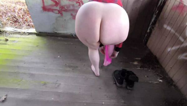 Busty German Babe Spanked Hard in Fishnets - Outdoor BDSM & Public Humiliation - Germany on breastful.com