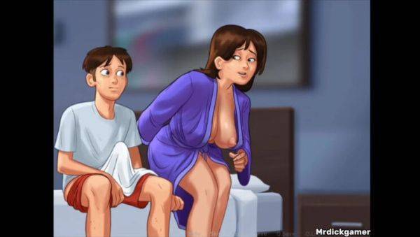 Hot Busty Indian Stepmom Helps StepSon Jerk Off Huge Cumshot - India on breastful.com