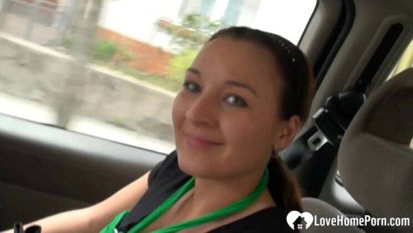 Busty Brunette Chantal Ferrera Gets Picked Up and Fucked Hard by Leon Simek on breastful.com