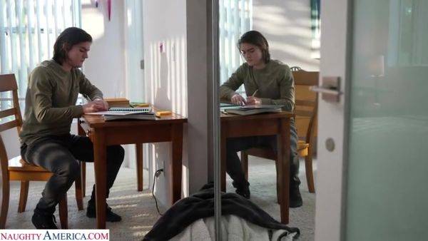 Busty tattooed hottie Lily Lane wears lingerie to seduce boyfriend's son - Usa on breastful.com