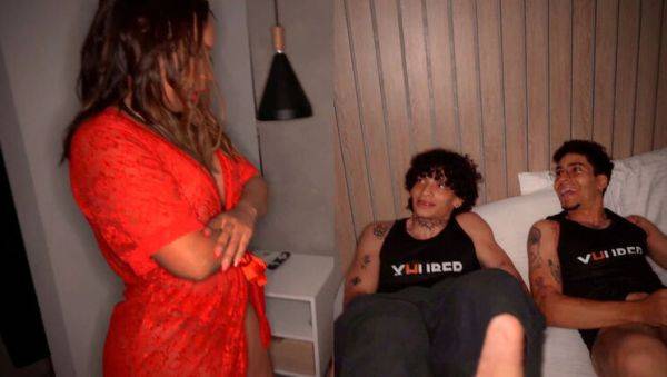 Hot Step-Siblings Caught Masturbating By Busty Stepmom - Full Threesome Action! - Colombia on breastful.com