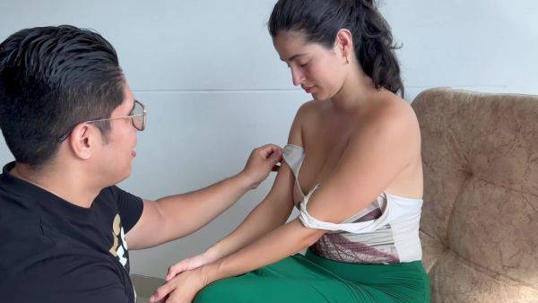 Busty step-sis Latina was fucked in heels by her step-bro on breastful.com