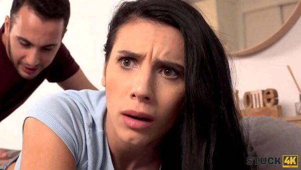 Stuck4K - Busty Teen Roommate Gets Stuck and Fucked Hard in Doggystyle on breastful.com