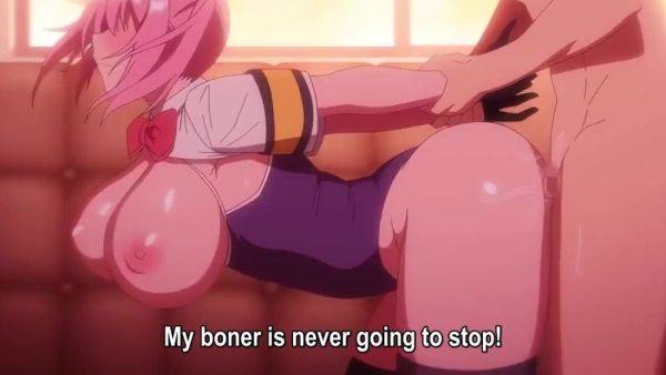 Busty pink-haired gal offers her body to her classmate as a member of the Disciplinary Committee on breastful.com