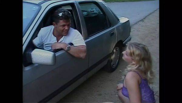 Busty Blonde MILF Sandra De Marco Sucks Big Dick & Gets Creampied on Car Hood on breastful.com