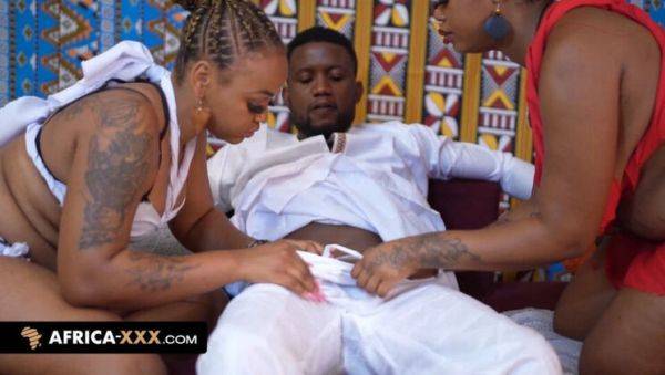 Big Tits Threesome - Busty Black Trio Fucking Hard on breastful.com