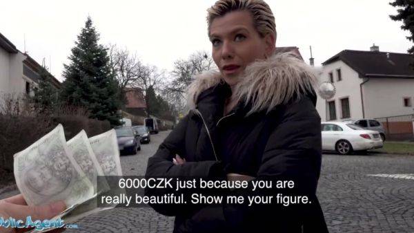 Busty Subil throats stranger's dick in the street and fucks him later POV on breastful.com