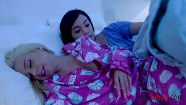 Hot Latina Stepdaughter Fucks Busty Stepmom - Honey Blossom & Savannah Sixx Lesbian Action on breastful.com