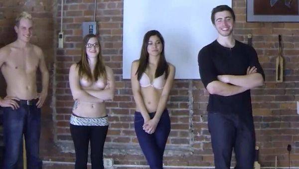 Big Tits Neighbor Strip Game With Friends - Busty Teen Gets Screwed After Losing Bet on breastful.com