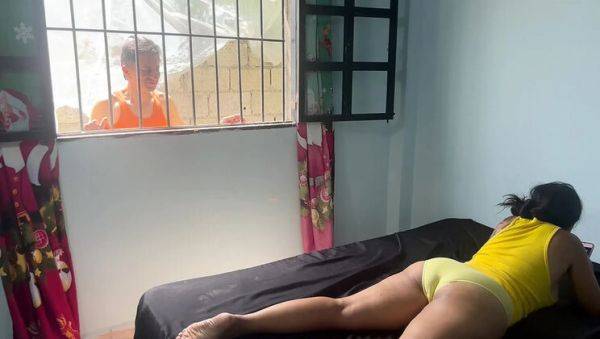 Horny Old Man Fucks Busty Latina Stepdaughter with Big Ass - India - Venezuela on breastful.com