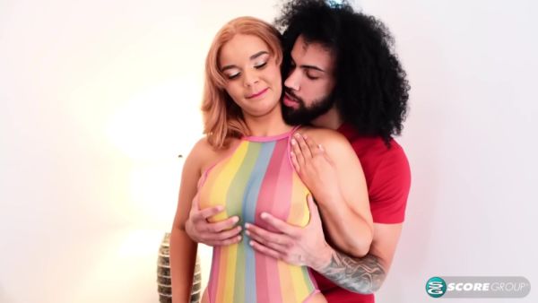 Busty Latina Teen 18+ Gets Her Hairy Pussy Fucked Deep And Hard With Crystal Chase And James Angel on breastful.com