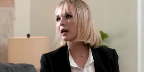 Busty wife fucked by lesbian sales agent on breastful.com