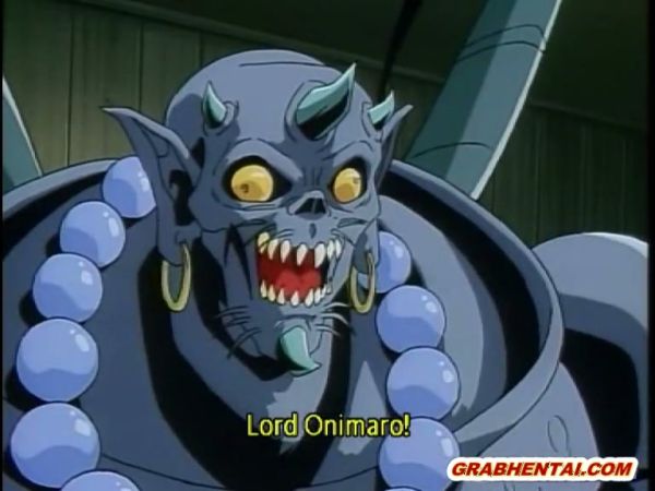 Green-haired anime boy confronts a monstrous creature in a wooden village on breastful.com