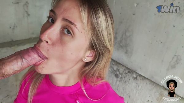 Blonde neighbor goes deep on her British neighbor behind the shop - Russia - Britain on breastful.com