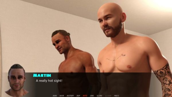 Realistic 3D anime couple shares a passionate bedroom scene with two lovers on breastful.com