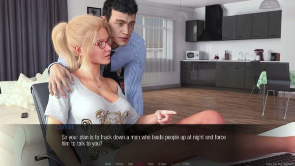Animated blonde navigates flirtatious office encounters in a 3D adult game - Usa on breastful.com