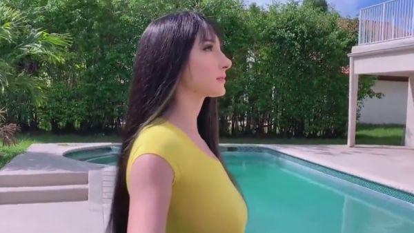 Youthful brunette in yellow top visits stepbrother for a secret home encounter on breastful.com