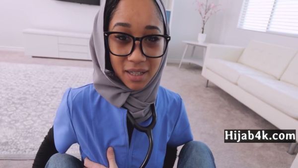 Petite Iranian doctor in glasses examines patient intimately on the clinic bed - Iran on breastful.com