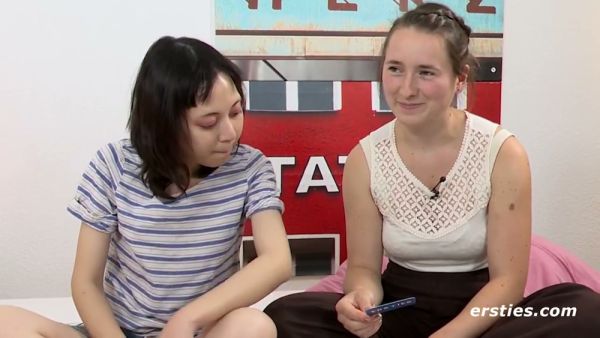 Yuli and Mira explore each other with fingers and toys - Germany on breastful.com
