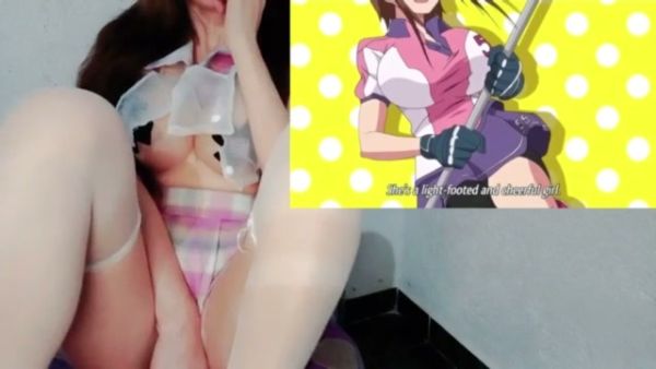 College student in anime cosplay dominates trainer with breast smothering on breastful.com