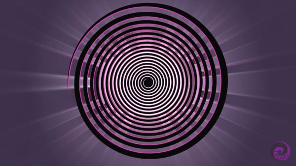Hypnotic spiral draws in the viewer for a deep JOI slave session on breastful.com
