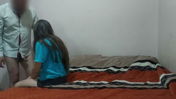 Pregnant college babysitter submits passionately in a dim bedroom on breastful.com