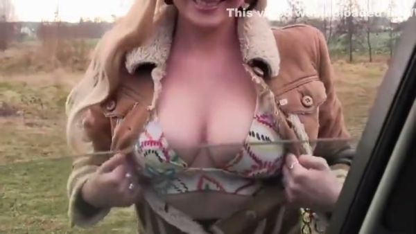 Polish amateur gives deep throat and handjob to her man in a parked car on a rural road - Poland on breastful.com