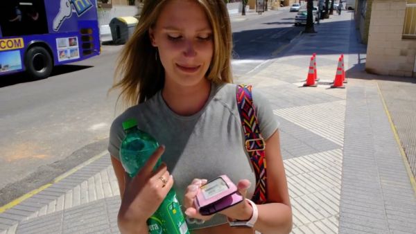 Young blonde European teen expresses herself intimately in a passionate POV encounter on breastful.com