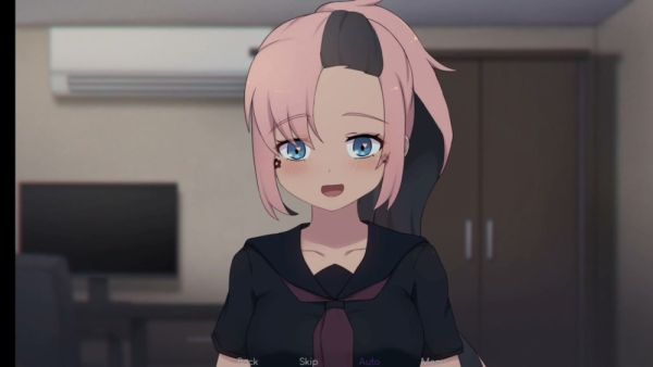 Voluptuous anime schoolgirl takes control in cowgirl position on her bedroom floor on breastful.com