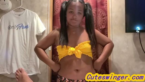 Asian woman deepthroats with gagging and swallows a messy load on breastful.com