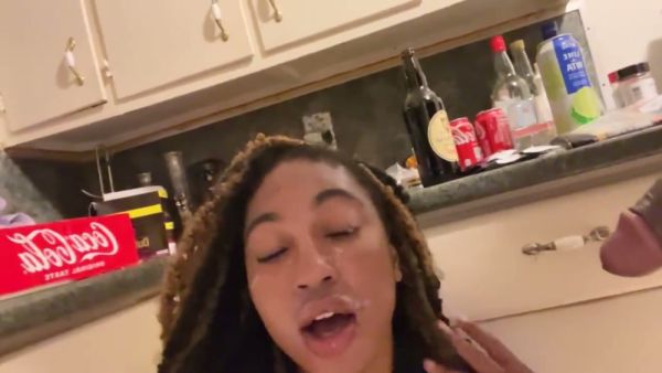 Curvy Jamaican beauty takes deep anal from muscular lover in the kitchen on breastful.com