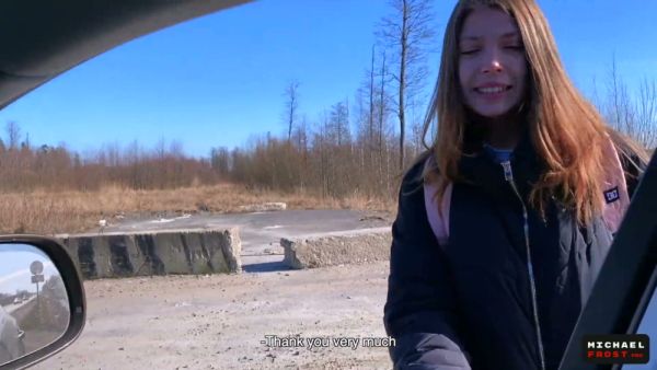Two Russian women share an intimate encounter with a stranger during a sunlit drive - Russia on breastful.com