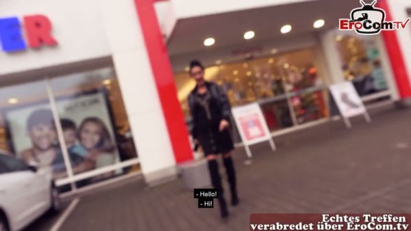 Mature gothic woman meets her German date in a rain-soaked car for a steamy encounter - Germany on breastful.com