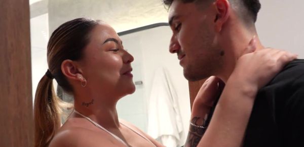 Busty stepsister ends up convinced she has the best stepbrother after trying his big dick on breastful.com