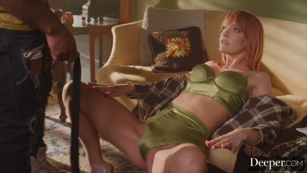 Fiery redhead submits to deep riding and missionary passion on breastful.com
