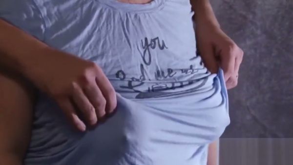 Mature brunette compilation featuring intimate breast caresses and nipple play on breastful.com