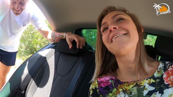 Blonde couple gets intimate with risky fingering session inside their parked car - Poland on breastful.com