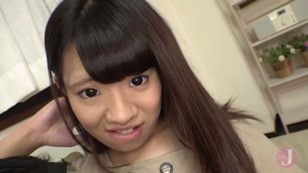 Young Japanese woman fingers herself on the couch as he touches her breast - Japan on breastful.com
