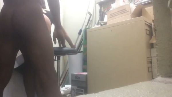 Blonde in fishnets takes deep throat and anal as office punishment on breastful.com