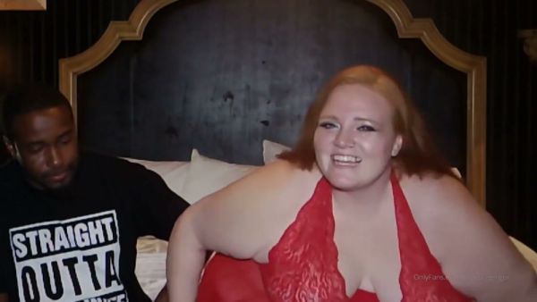 Redheaded BBW enjoys intense interracial session with a BBC on breastful.com