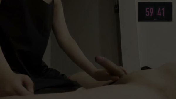 Asian woman teases with a handjob for over an hour until he finally urinates on breastful.com