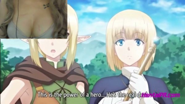 Young man enjoys creampie gangbang with three anime girls on breastful.com