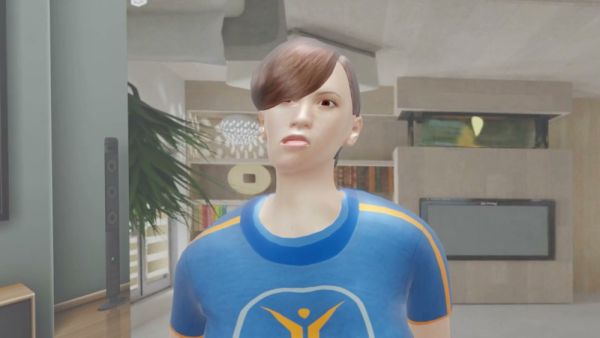 Interracial 3D couple in a school-themed room explore oral and anal pleasures on breastful.com