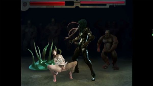 Sakura gets overwhelmed by alien creatures in a 3D fantasy gangbang on breastful.com