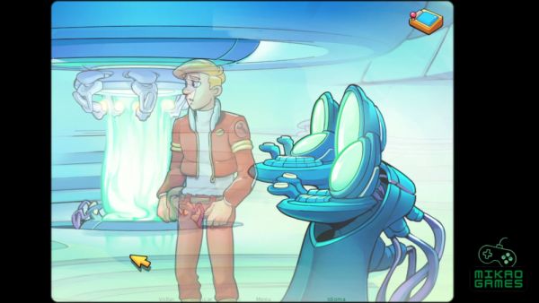 Curvy blonde doctor navigates a surreal cartoon spaceship hospital on breastful.com