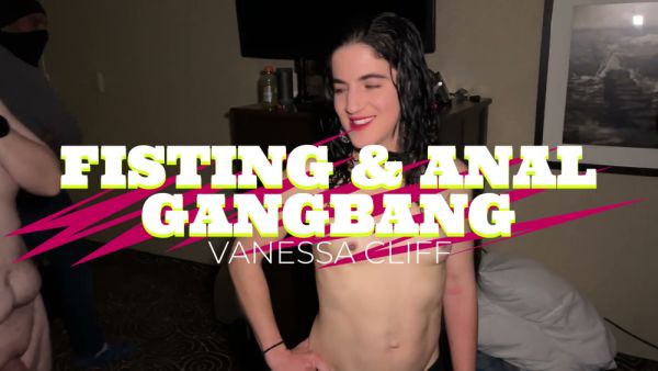 Flexible Vanessa Cliff takes on multiple men in a fisting and anal gangbang party on breastful.com
