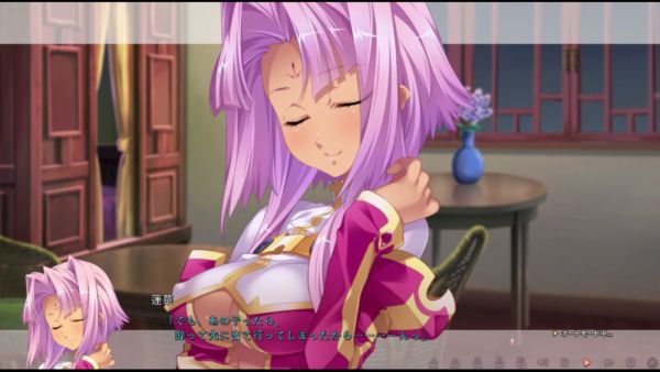 Pink-haired anime vixen grinds on her partner's face while caressing his chest in a vivid hentai scene on breastful.com