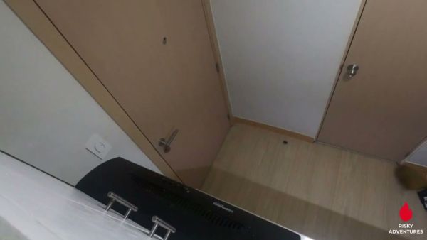 Pinay wife caught on hidden camera cheating with her neighbor in a tight corner room on breastful.com