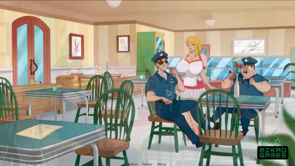 Animated maid fantasy unfolds in a vibrant cartoon city with steamy encounters on breastful.com